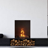 Element4 Bioethanol Sky Small  Double Burner Unique multi burner system – with split wood logset, Black Painted Steel Interior with Clean Face Design and Ceramic Glass installed at the Living Room