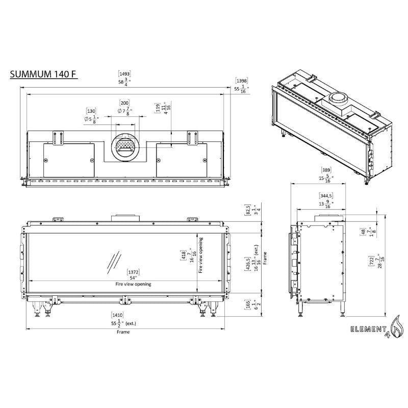 Element4 Summum 140 F Outdoor Technical Drawing Specs