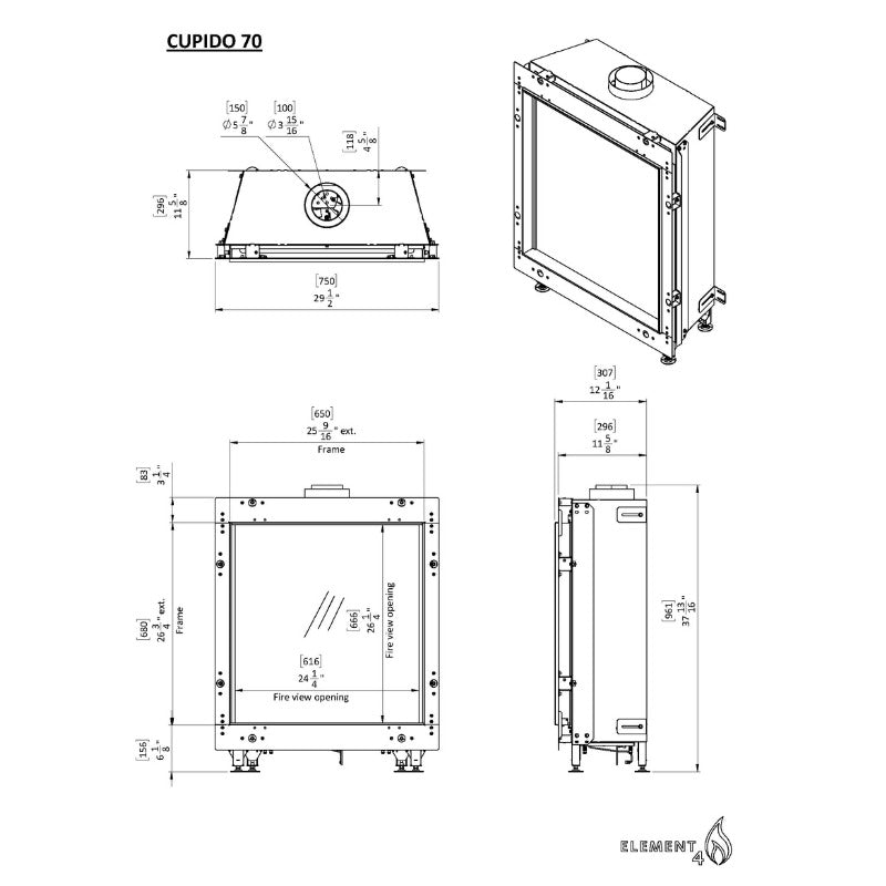 Element4 Cupido 70 Technical Drawing Specs