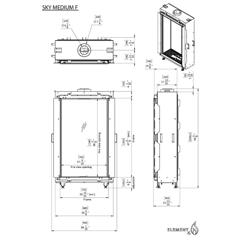 Element4 Sky M F Technical Drawing Specs