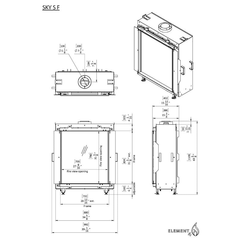 Element4 Sky S F Technical Drawing Specs