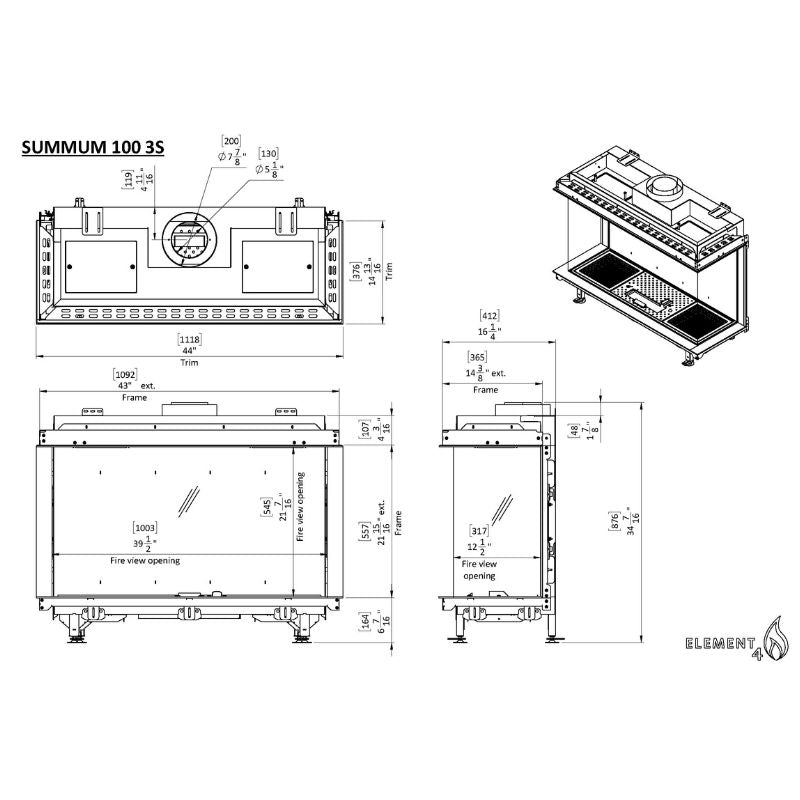 Element4 Summum 100 3S Technical Drawing Specs