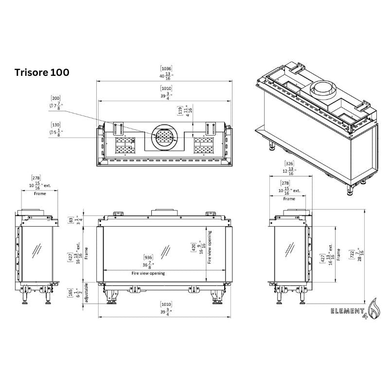 Element4 Trisore 100 Technical Drawing Specs