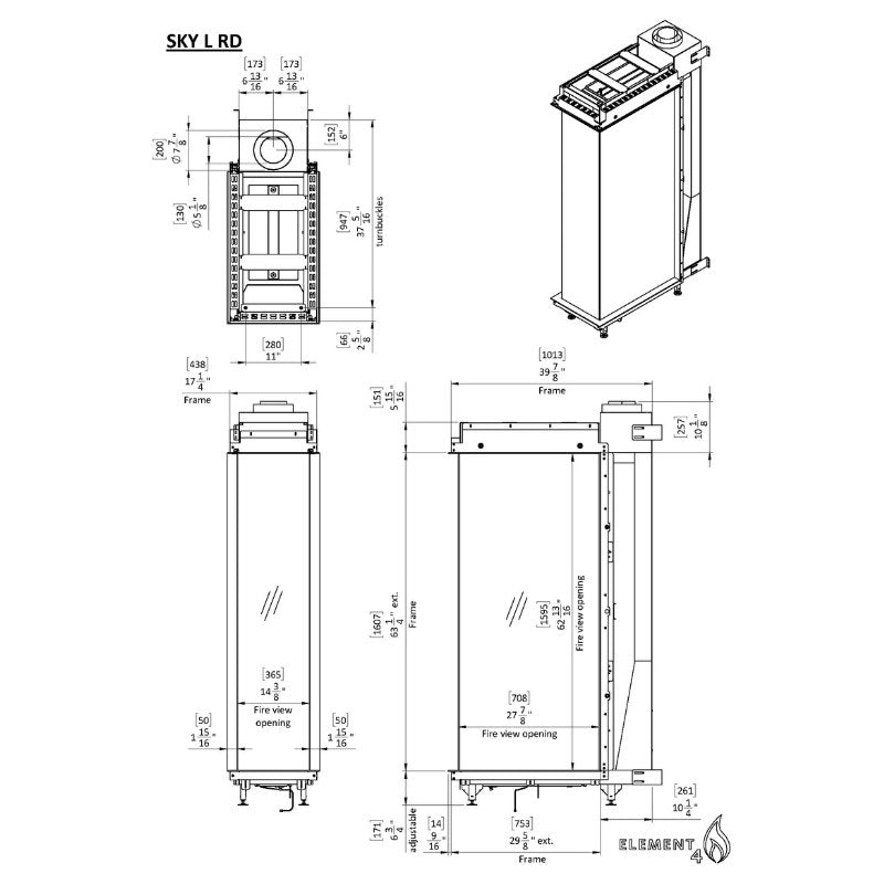 Sky Large Roomdivider Outdoor Technical Specs